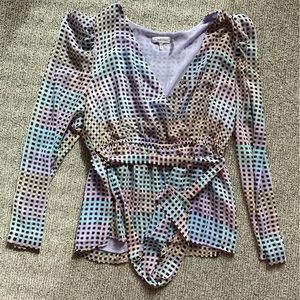 Long sleeve peplum with belt